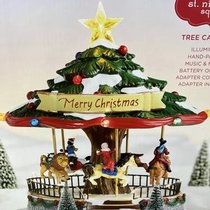 St. Nicholas Square Village 2022 TREE CAROUSEL  Lights/Music/Motion